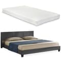 Pikkukuva 1 / 7: Corium® Tyylikäs verhoiltu sänky PU tekonahka 210cm x 149cm tummanharmaa