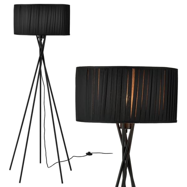 [lux.pro]® Elegant golvlampa - Black Mikado 1 x E27 - 60W - svart
