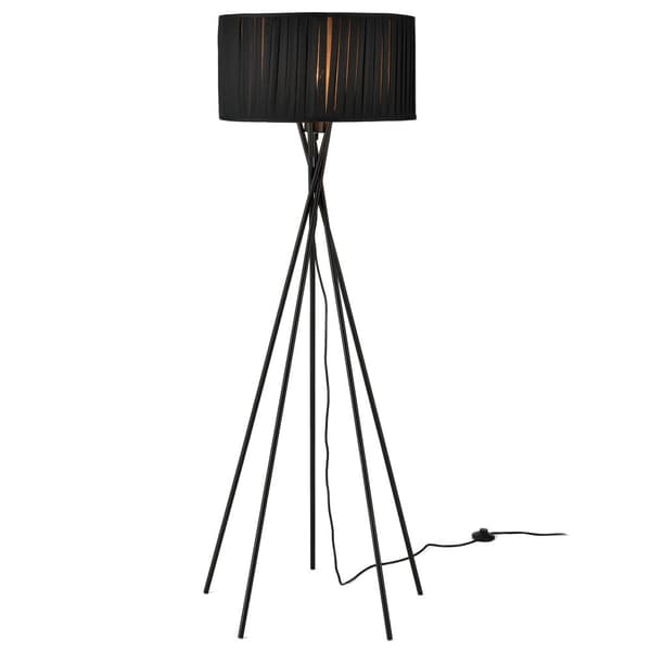 [lux.pro]® Elegant golvlampa - Black Mikado 1 x E27 - 60W - svart