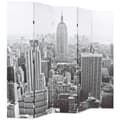 Miniatyrbillede 3 af 5: vidaXL foldbar rumdeler 200 x 170 cm New York by Day sort og hvid