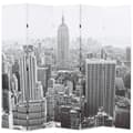 Miniatyrbillede 1 af 5: vidaXL foldbar rumdeler 200 x 170 cm New York by Day sort og hvid