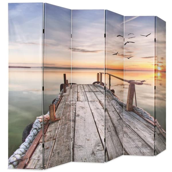 vidaXL foldbar rumdeler 228 x 170 cm sømotiv