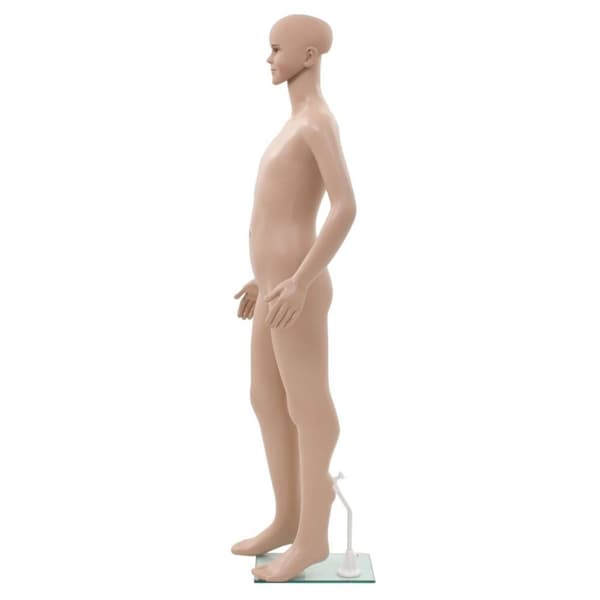 vidaXL børnemannequin m. glasbase 140 cm beige