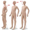 Miniatyrbillede 6 af 10: vidaXL børnemannequin m. glasbase 140 cm beige