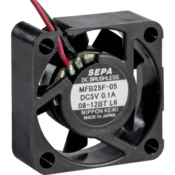 SEPA MFB25F05 Axialfläkt 5 V/DC 4.2 m³/h (L x B x H) 25 x 25 x 10 mm