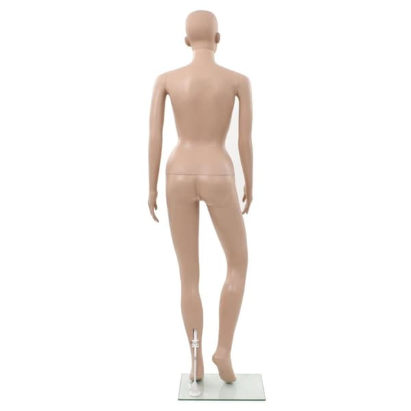 vidaXL Skyltdocka sexig dam med bas i glas beige 180 cm