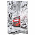 Miniatyrbilde 1 av 5: vidaXL Sammenleggbar romdeler 120x170 cm London buss svart og hvit