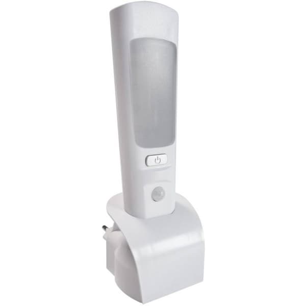 Müller-Licht Casto 27700012 LED-nattlampa med rörelsedetektor Cylindrisk LED Dagsljusvitt Vit