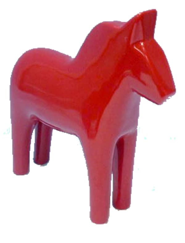 Dalah hest Rød 16cm