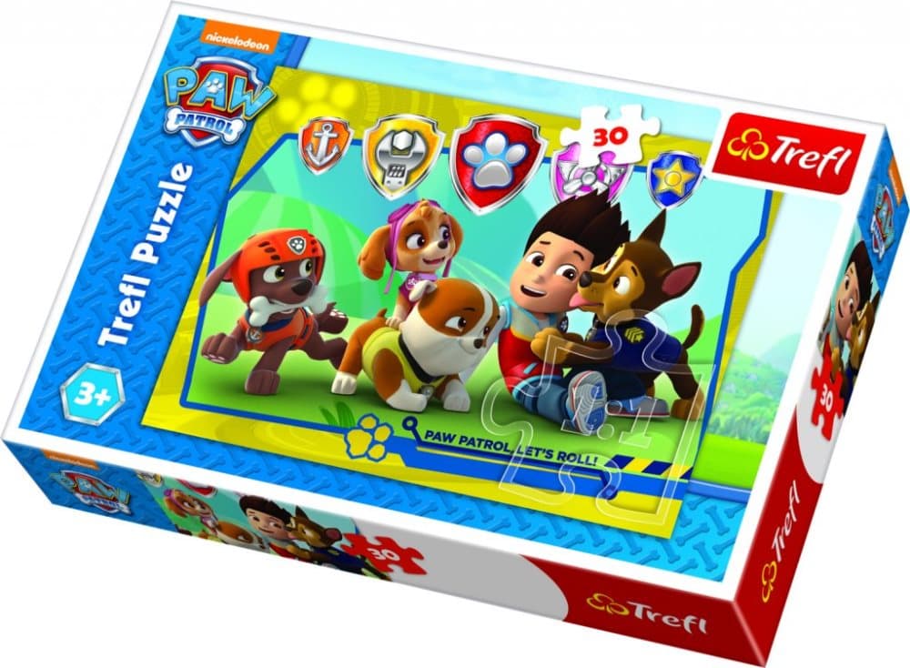 Paw Patrol, Chase & gänget, pussel - 30 bitar