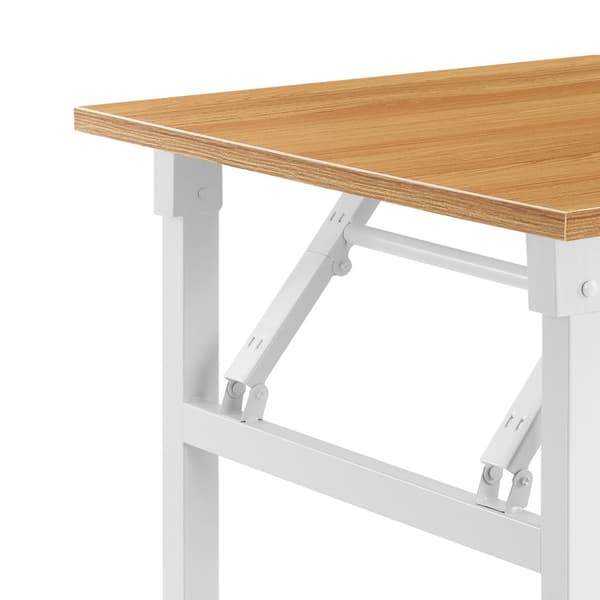[neu.haus]® Klapbord - 120x60x75-76,4cm - plads for 4 - foldelig - bøgetræ / hvid