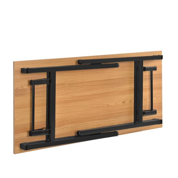 Klaffbord plats för 4 120x60x75-76,4 cm svart bok [neu.haus]