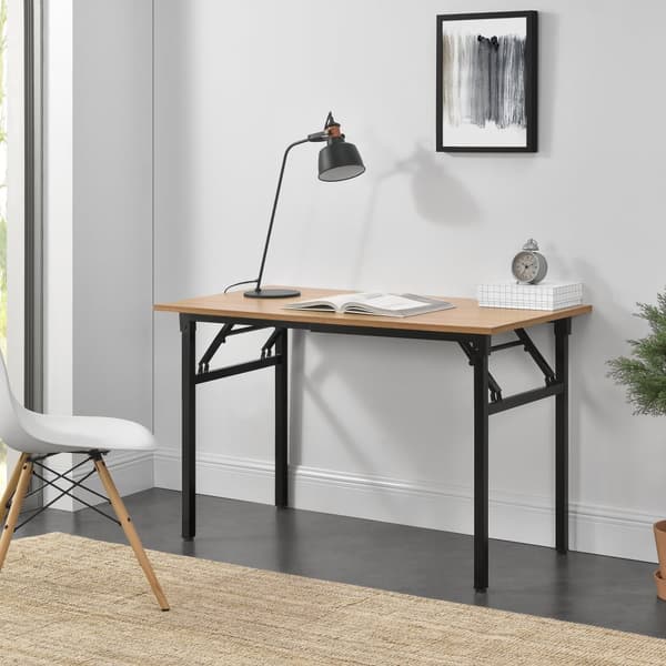Klaffbord plats för 4 120x60x75-76,4 cm svart bok [neu.haus]