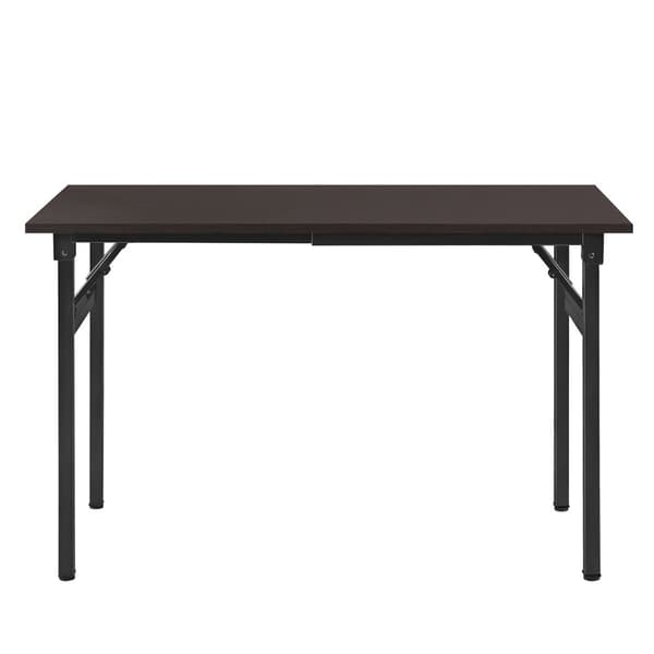 [neu.haus]® Kokoontaitettava pöytä, lastulevy / metalli 120 x 60 x 75-76,4cm tummanruskea / musta