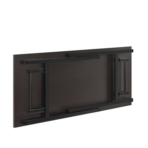 [neu.haus]® Kokoontaitettava pöytä, lastulevy / metalli 120 x 60 x 75-76,4cm tummanruskea / musta
