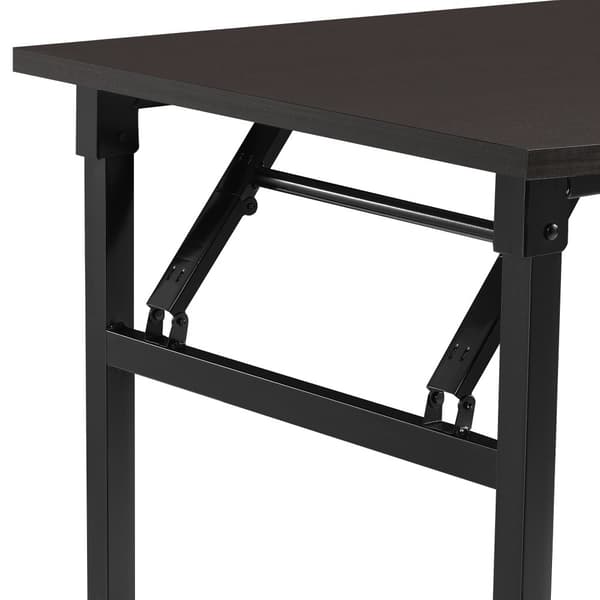 [neu.haus]® Kokoontaitettava pöytä, lastulevy / metalli 120 x 60 x 75-76,4cm tummanruskea / musta