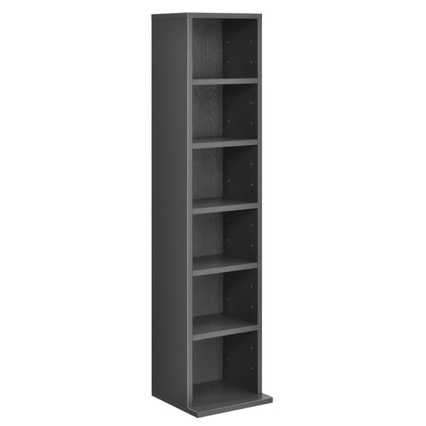 [en.casa] CD-hylde - boghylde - 90x20x20cm - mørkegrå