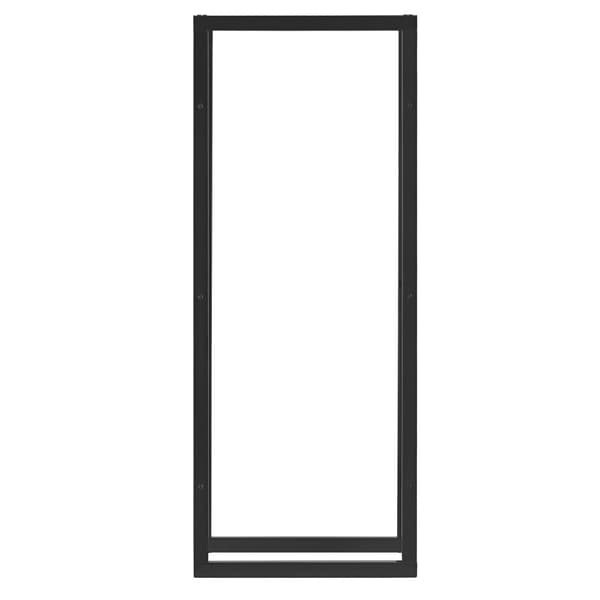 [en.casa]® Brændeholder - brændestativ - 60x150x25cm - stål - sort