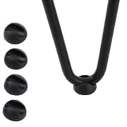 [en.casa]® Stilfuldt bordben – Hairpin bordben sæt (4 Stk) - 35 cm - sort