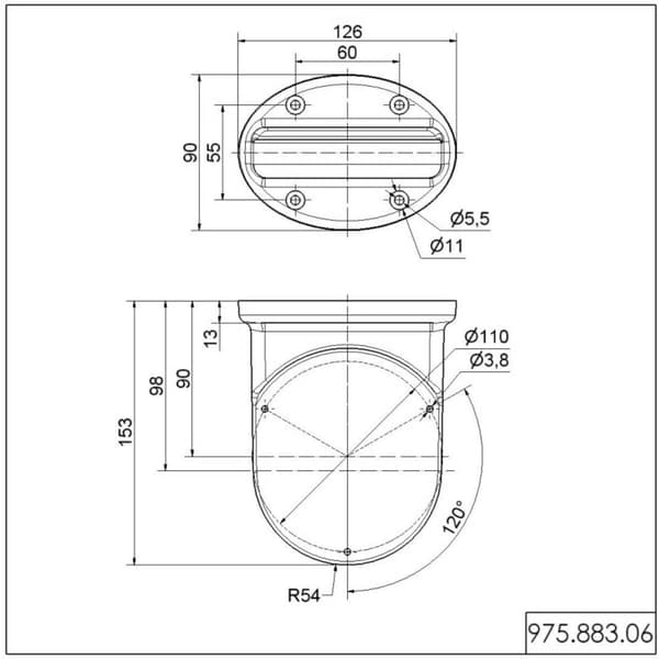 Werma Signaltechnik 975.883.06 Signalgivare monteringsvinkel Passar serie 883, 280, 279