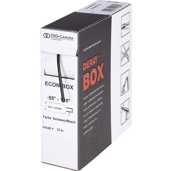 DSG Canusa 8610032951 Krympslang utan lim Svart 3.20 mm 1.60 mm Krympförhållande:2:1 12 m