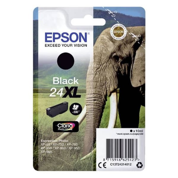 Epson Bläck T2431, 24XL Original Svart C13T24314012