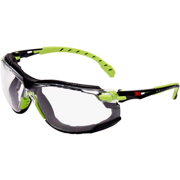 3M Solus S1201SGAFKT Skyddsglasögon inkl. anti-fogskydd Svart, Grön EN 166 DIN 166