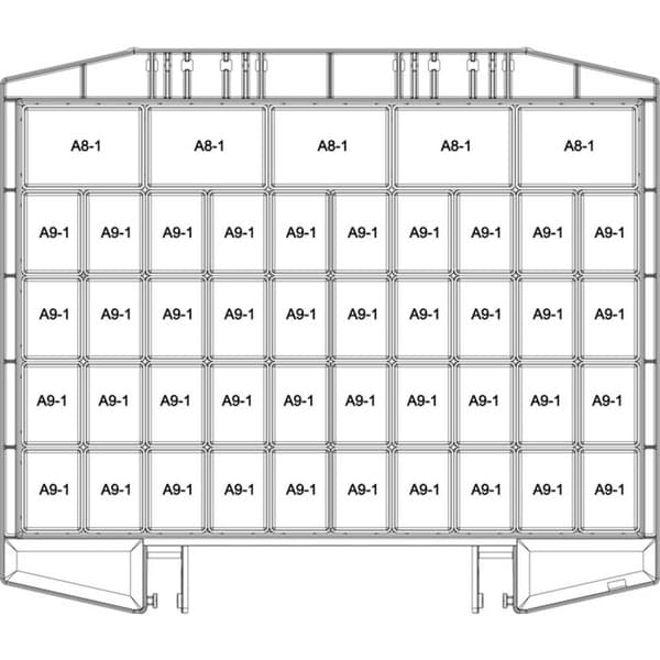 raaco Boxxser 55 5x10-45 Sortimentlåda (B x H x D) 421 x 55 x 361 mm Antal fack: 45 Innehåll 1 st