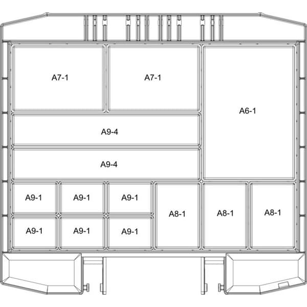 raaco Boxxser 55 6x6-14 Sortimentlåda (B x H x D) 354 x 55 x 323 mm Antal fack: 14 Innehåll 1 st