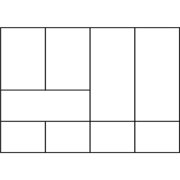 raaco CarryLite 80 4x8-9 Sortimentlåda (B x H x D) 337 x 79 x 278 mm Antal fack: 9 Innehåll 1 st