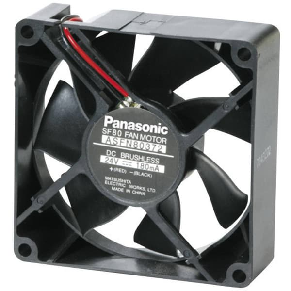 Panasonic ASFN84371 Axialfläkt 12 V/DC 40.8 m³/h (L x B x H) 80 x 80 x 25 mm