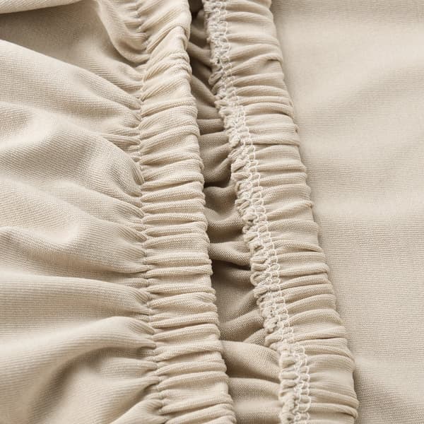 Stolsöverdrag set 4 sandfärg elastisk [neu.haus]®