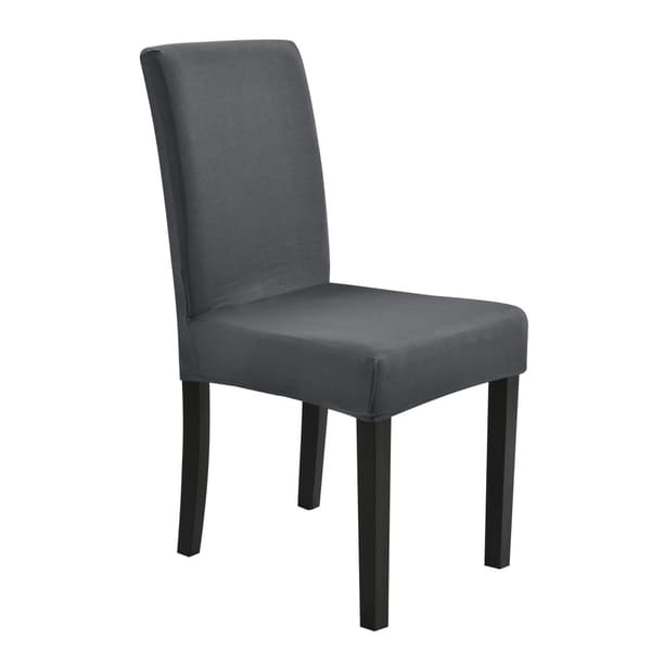 Stolsöverdrag set 6 mörkgrå elastisk [neu.haus]®