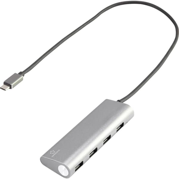 Renkforce 4 Port USB 3.1 Gen 1 hubb Aluminiumhölje Silver