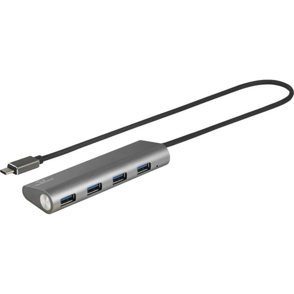 Renkforce 4 Port USB 3.1 Gen 1 hubb Aluminiumhölje Silver