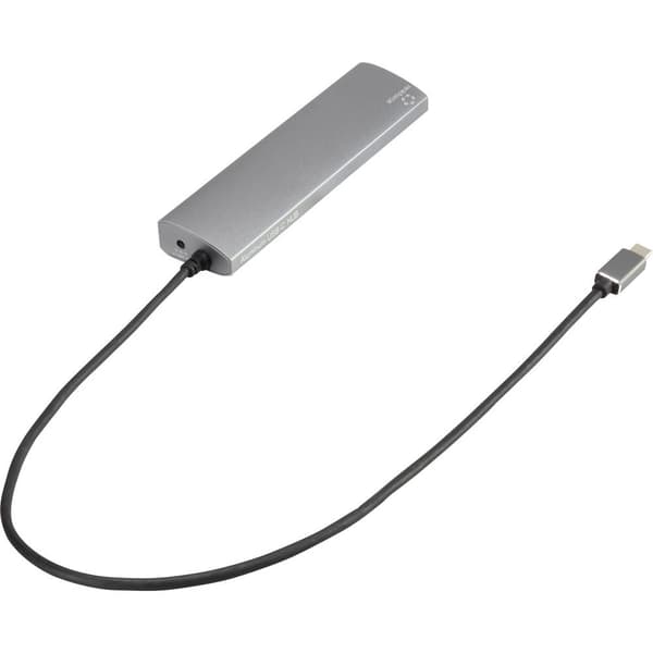 Renkforce 3 Port USB-Hub 3.0 SD-kortläsare, Aluminiumhölje Silver