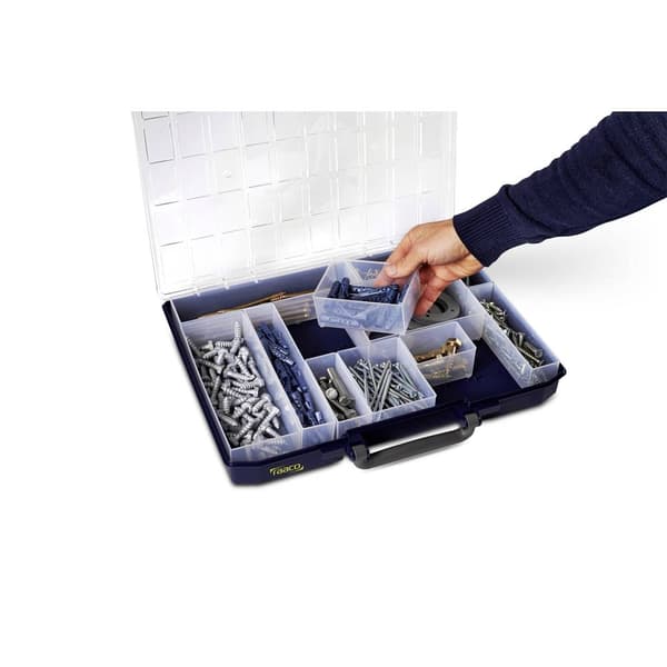 raaco CarryLite 55 5x10-50 Sortimentlåda (B x H x D) 413 x 57 x 330 mm Antal fack: 50 Innehåll 1 st