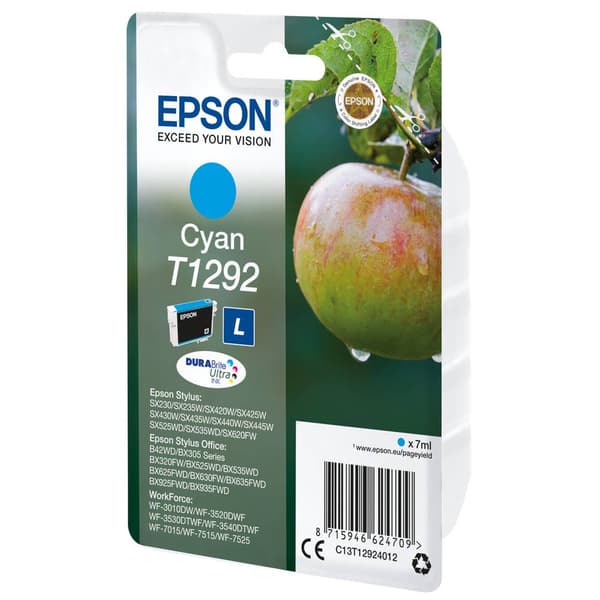 Epson Bläck T1292 Original Cyan C13T12924012