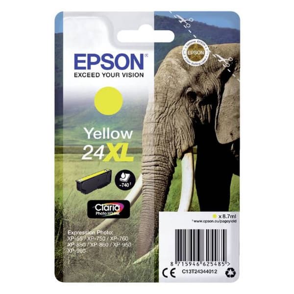 Epson Bläck T2434, 24XL Original Gul C13T24344012