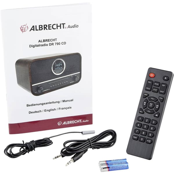 CD-radio Albrecht DR 790 DAB+, FM Brun