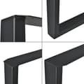 Miniatyrbillede 3 af 6: [en.casa]® Bordben sæt - 2 stk. - 60x72cm - metal - med gulvbeskyttelse - sort