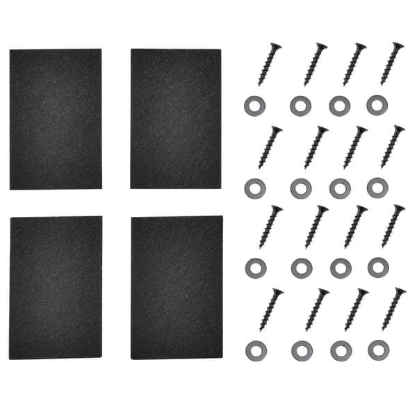 [en.casa]® Bordben sæt - 2 stk. - 60x72cm - metal - med gulvbeskyttelse - sort