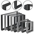 Miniatyrbillede 6 af 6: [en.casa]® Bordben sæt - 2 stk. - 60x72cm - metal - med gulvbeskyttelse - sort