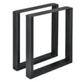 Miniatyrbillede 1 af 6: [en.casa]® Bordben sæt - 2 stk. - 60x72cm - metal - med gulvbeskyttelse - sort