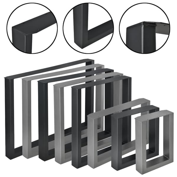 Bordsben Makers set om 2 svart 90x72cm [en.casa]