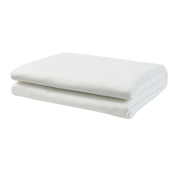 [casa.pro]® Elektrisk varmetæppe - dobbel - 160 x 140cm - 2x60W - 230V - 50Hz - Hvid