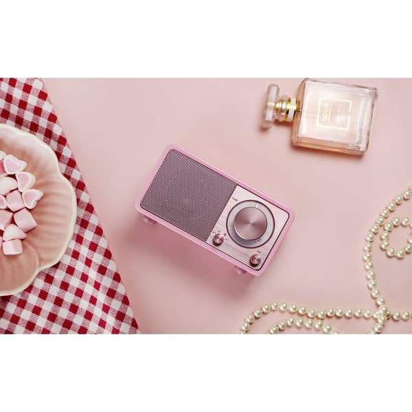 Bordsradio Sangean WR-7 Genuine Mini FM uppladdningsbart Rosa