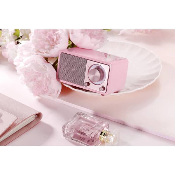 Bordsradio Sangean WR-7 Genuine Mini FM uppladdningsbart Rosa