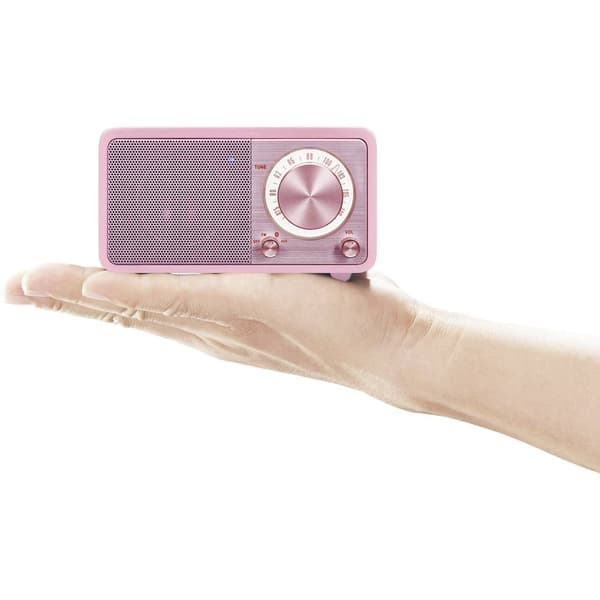 Bordsradio Sangean WR-7 Genuine Mini FM uppladdningsbart Rosa