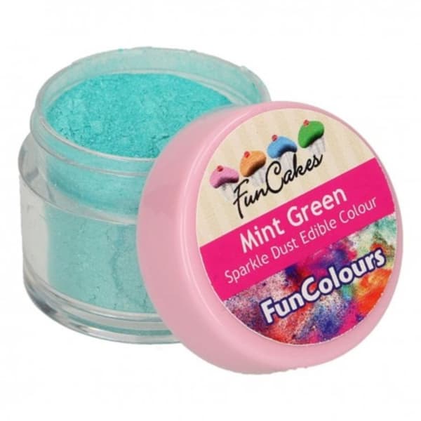 Mint Green Sparkle Dust Pulverfärg FunCakes 2,5g